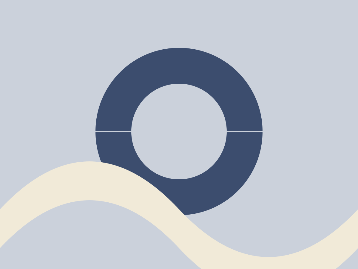 Geometric study in blue and ivory