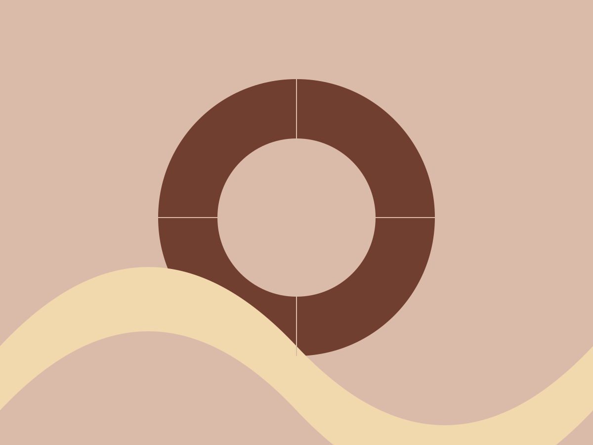 Geometric study in terracotta and peach